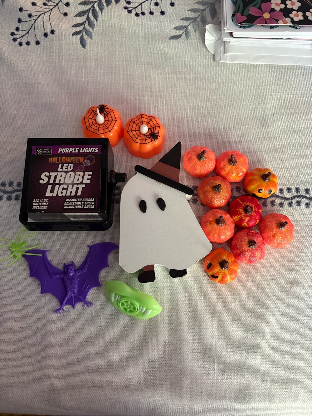 Halloween Ghost Costume Accessory Set - White Ghost with Orange Pumpkins